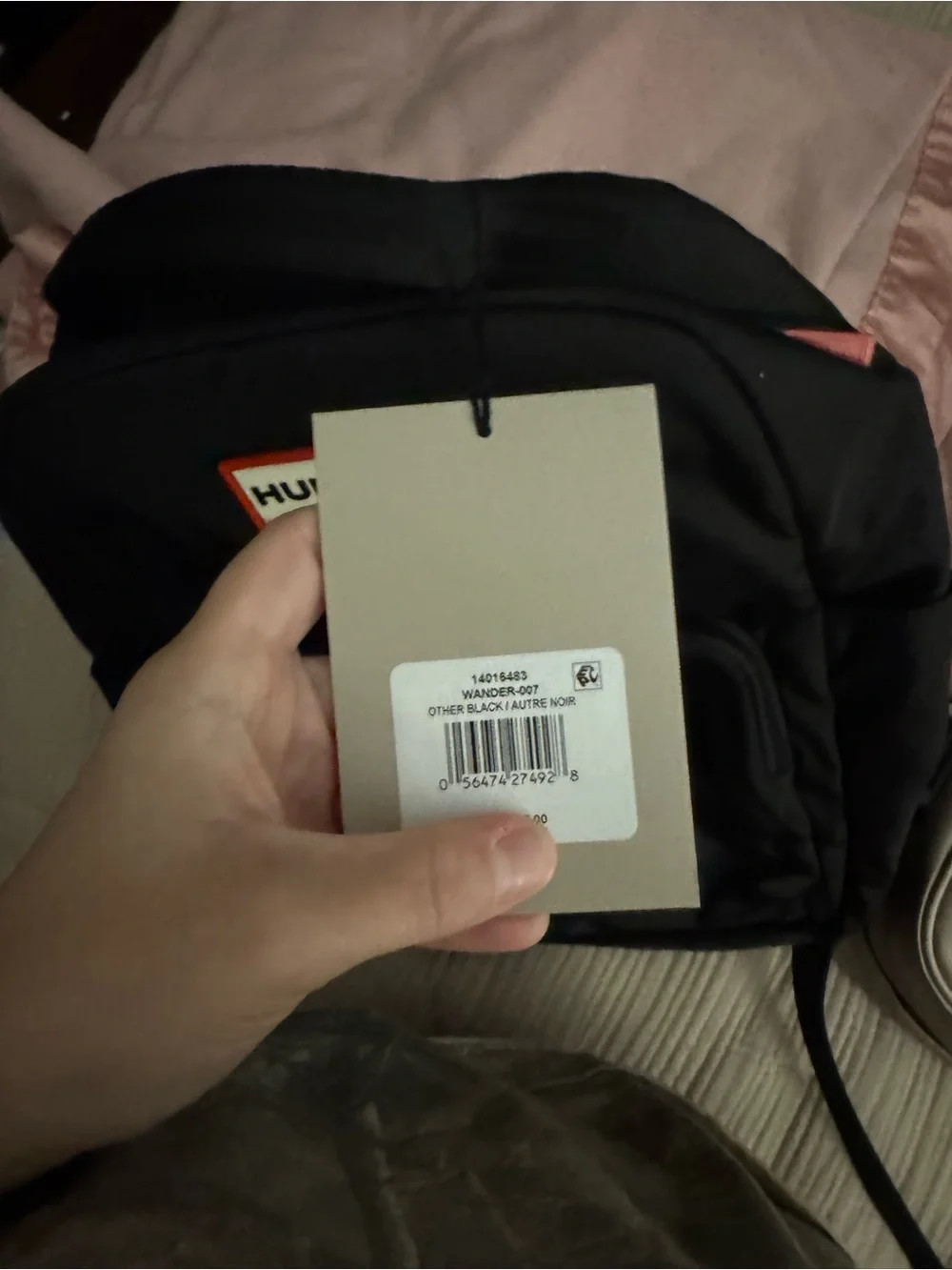 Hunter Black Backpack with Red Trim